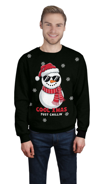 Julesweater 'Cool Xmas' sort str. L